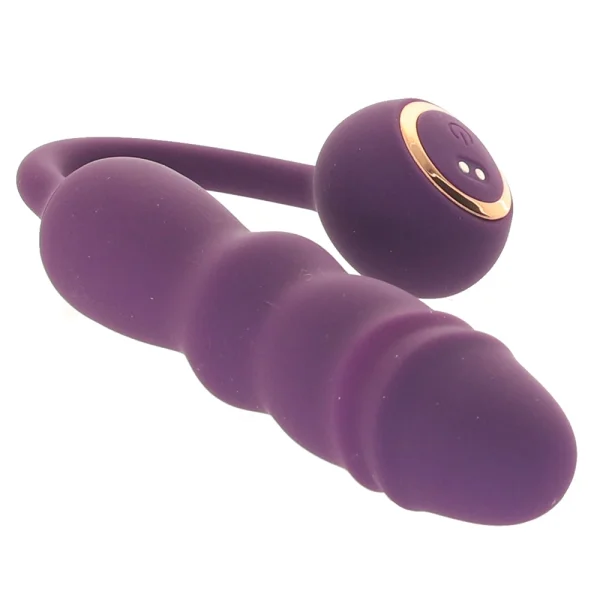INMI Thrust Thumper Rechargeable Silicone Thrusting Vibrator With Remote - Purple