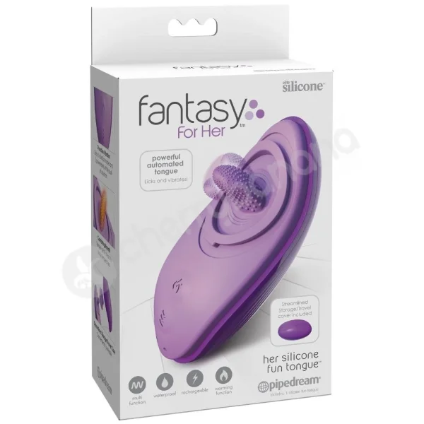 Fantasy For Her Her Silicone Fun Tongue Purple Flicking Stimulator