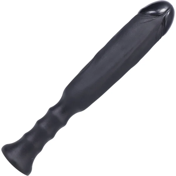 Anaconda Silicone Dildo With Handle By Tantus - Black