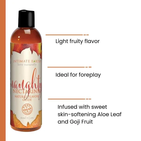 Intimate Earth Naughty Nectarines Flavored Water-Based Lube | 2oz