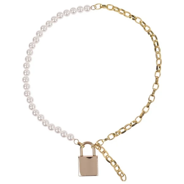Sex & Mischief Pearl Day Collar By Sportsheets - White & Gold