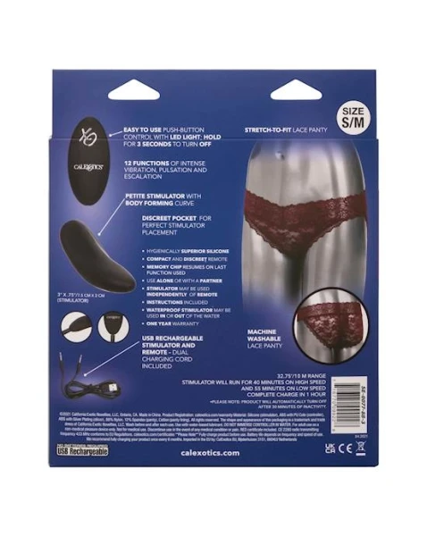 Remote Control Lace Panty Set L/XL