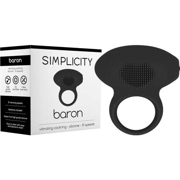 BARON Vibrating Cockring (Black)