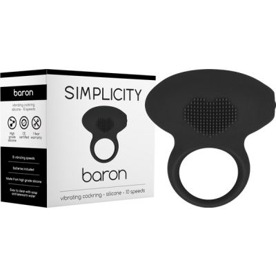 BARON Vibrating Cockring Black