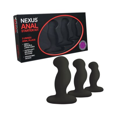 Nexus Anal Starter Kit 3 Plugs Black