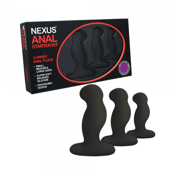 Nexus Anal Starter Kit 3 Plugs Black