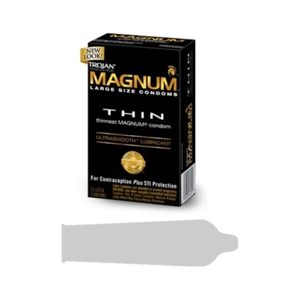 Trojan Magnum Thin Large Size Condoms With Ultrasmooth Lubricant — image 8 of 9