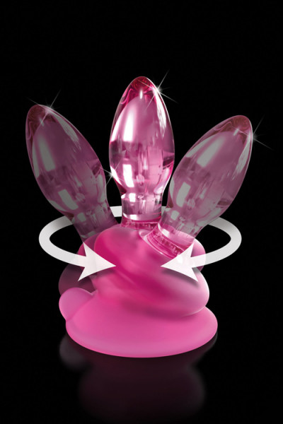Pipedream 3.2" Glass Butt Plug with Suction Base