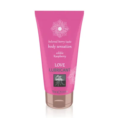 Shiatsu Love Lubricant Edible Raspberry 75ml Water Based
