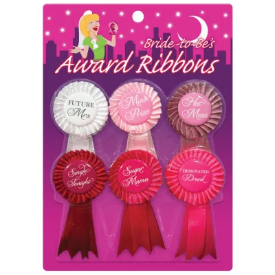 Bride to Be s Award Ribbons Pack of 6