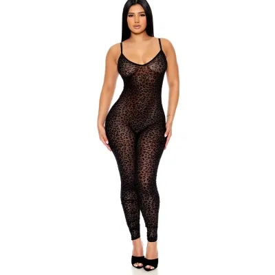Forplay Spot On Sleeveless Leopard Print Jumpsuit