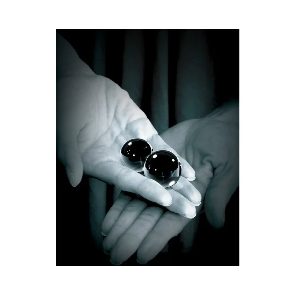 Fetish Fantasy Black Glass Ben-Wa Balls Medium