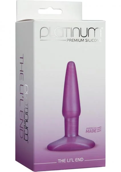 Platinum Premium Silicone The Lil End Small Butt Plug Purple — image 4 of 4