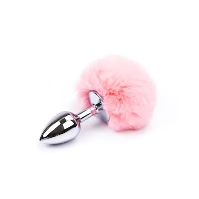 Bunny Tail Plug Pink 2 8 Inch