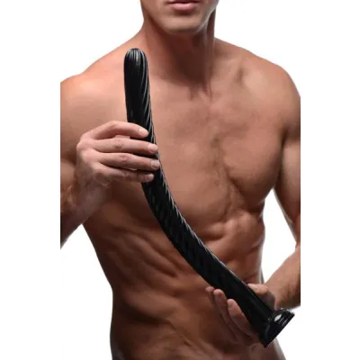 19 Inches Hosed Spiral Anal Snake Black