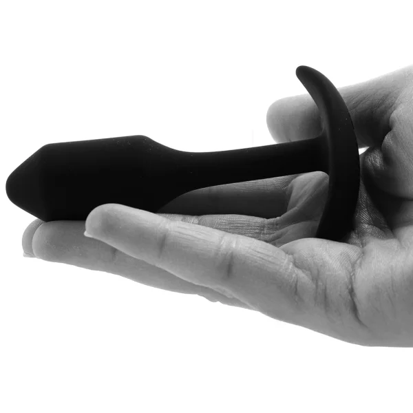 b-Vibe Snug Plug 1 Small Silicone Weighted Butt Plug - Black