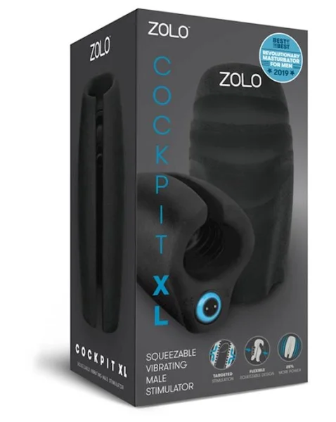 ZOLO Cockpit XL Squeezable Vibrating 6.3" Masturbator