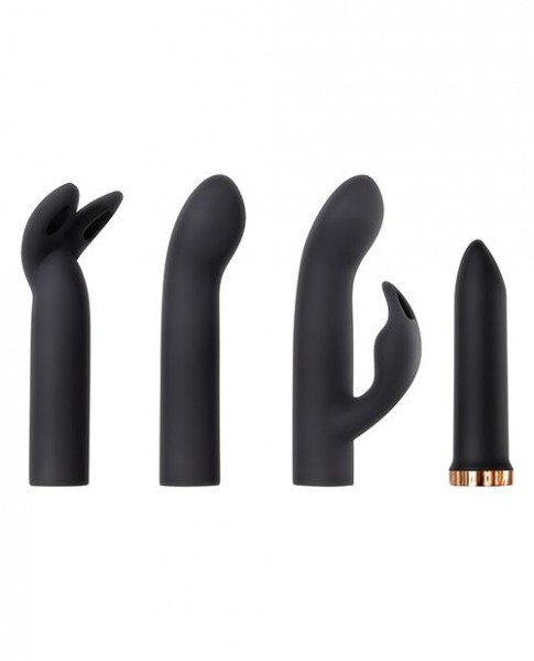 Four Play Interchangeable Bullet Vibrator with 3 Attachments by Evolved