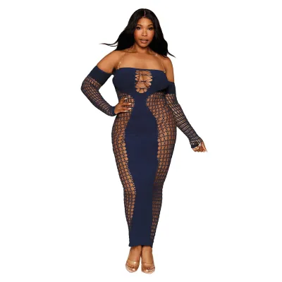 Bodystocking Gown Queen Size Denim