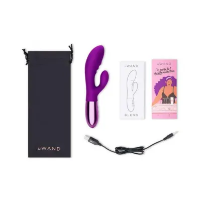 Le Wand Blend Double motor Rabbit Rechargeable Vibrator Cherry