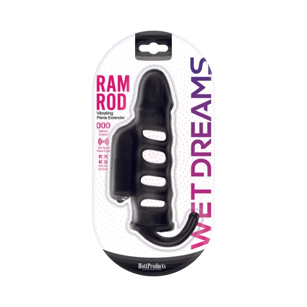 Ram Rod Penis Sleeve With Power Bullet Black — image 5 of 5