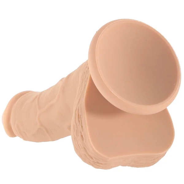 Silicone Studs Realistic 5" Suction Cup Dildo - Vanilla