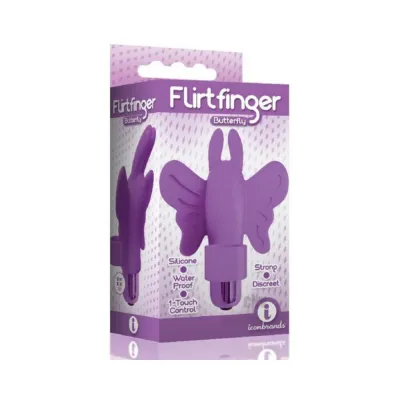 The 9 s Flirt Finger Butterfly Finger Vibrator Purple