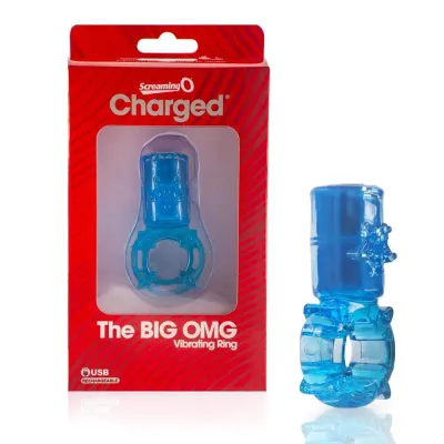 Big Omg Vibrating Ring Blue 6 Count Box