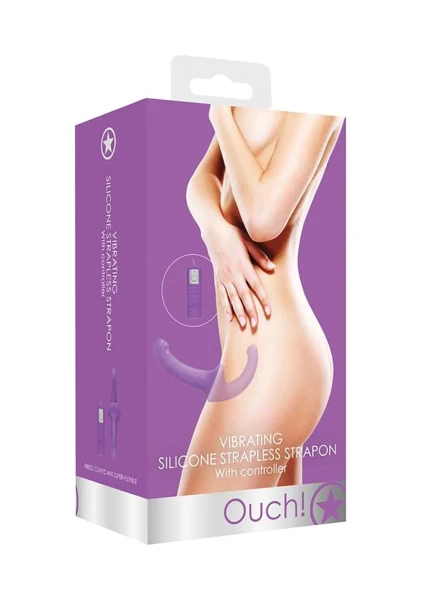 OUCH! Vibrating Silicone Strapless Strap-On