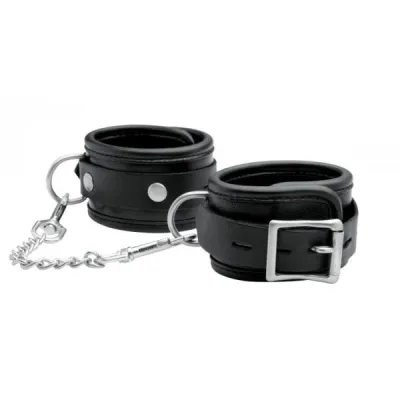 Isabella Sinclaire Premium Leather Wrist Cuffs Black