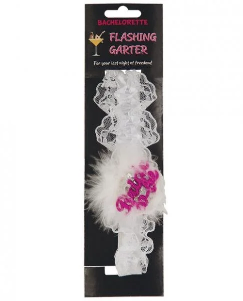 Bride To Be Flashing Garter White