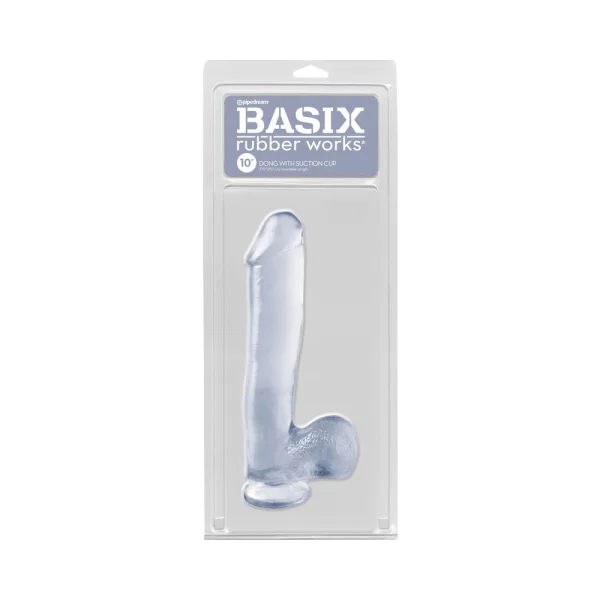 Basix Dong Suction Cup 10 Inch Clear