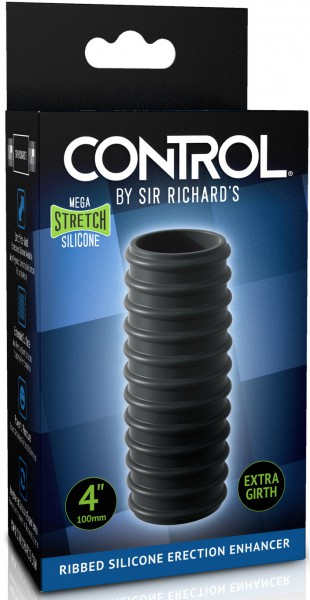 4" Ribbed Silicone Penis Sleeve