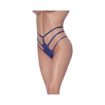 Women s Lingerie Magic Silk Berrylicious Strappy Panty Blueberry L xl