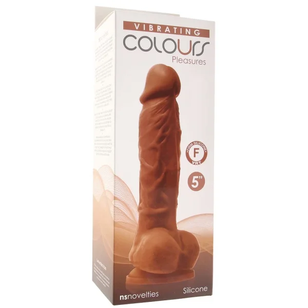 Colours Pleasures Vibrating 5 Inch Suction Cup Dildo by NS Novelties