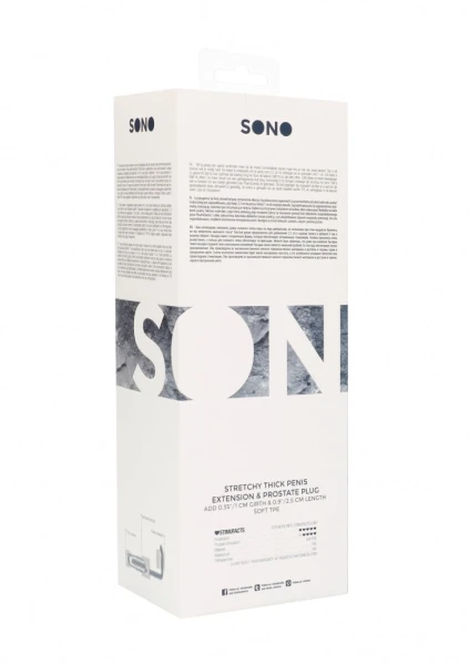 Sono No.38 - Stretchy Penis Extension and Plug - Translucent