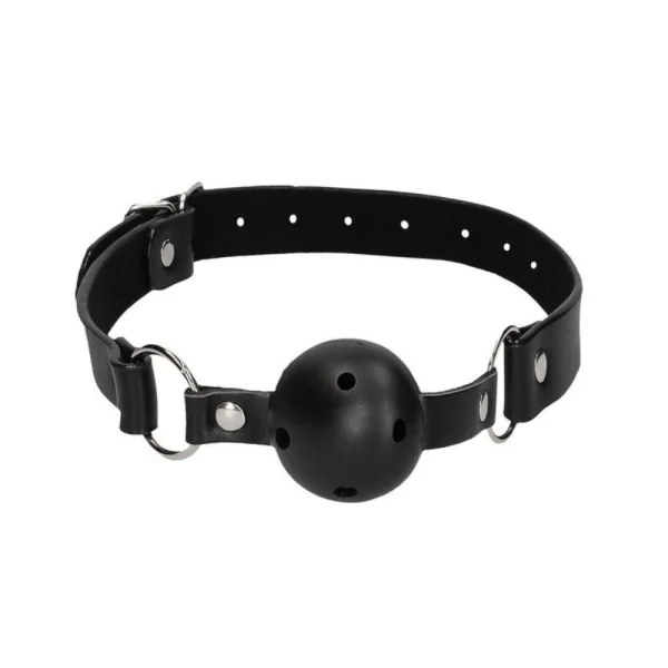 Ouch! Breathable Ball Gag with Bonded Leather Straps