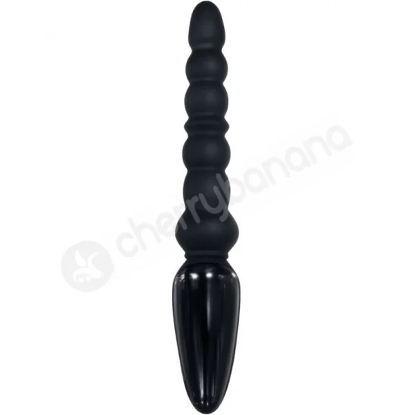 Evolved Magic Stick Black Beaded Silicone Vibrator