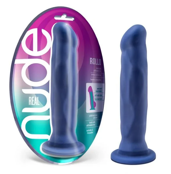 Real Nude Rollo Indigo Blue Dildo — image 6 of 8