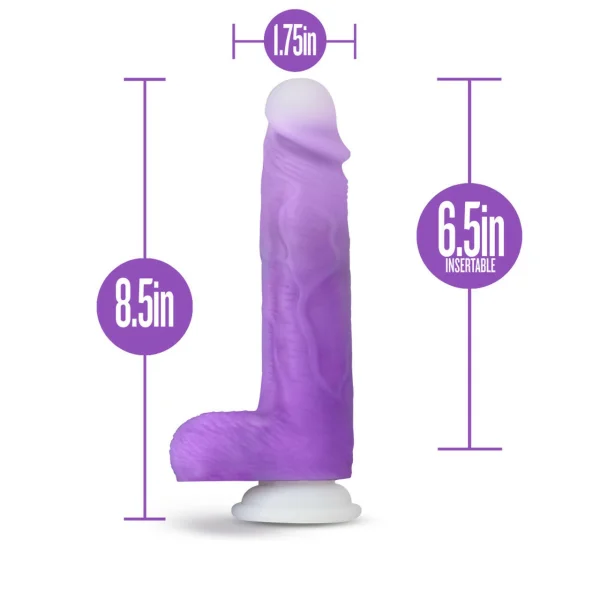 Neo Elite - Encore - 8-inch Vibrating Dildo - Purple