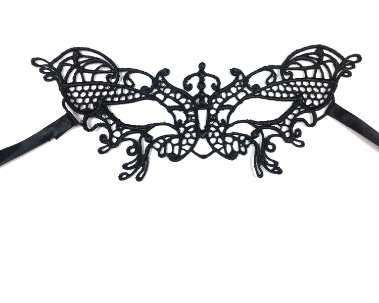 Black Regal Lace Eye Mask