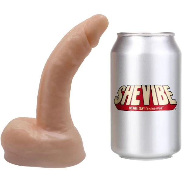 WEE Daddy Dante 6" Platinum Silicone Realistic Dildo With Balls By Dee's Big Daddies - Vanilla