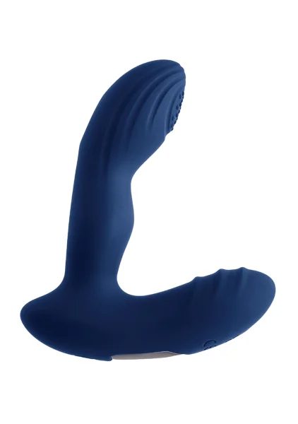 Playboy Pleasure Pleaser Silicone Rechargeable Vibrating Prostate Massager With Remote - Blue
