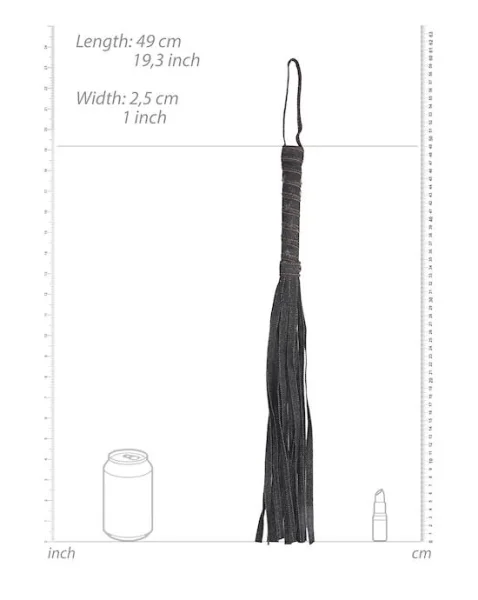 Denim Flogger - Roughened Denim Style  - Black - One Size