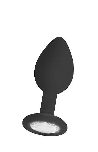 Regular Diamond Butt Plug - Black