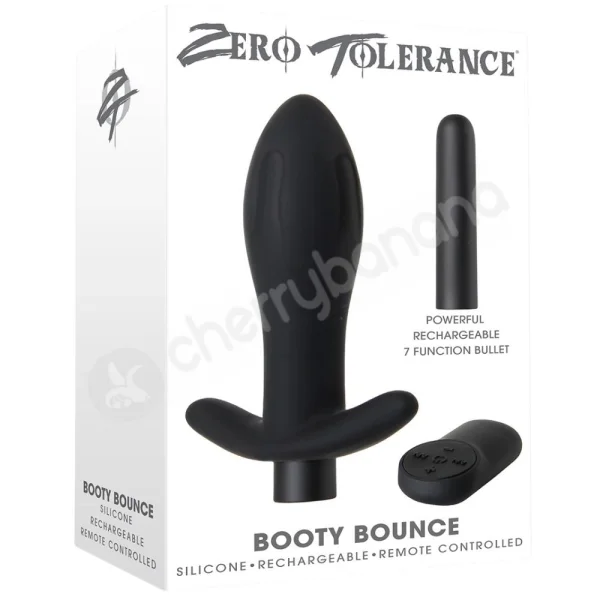 Zero Tolerance Booty Bounce Black Remote Controlled Vibrating Butt Plug