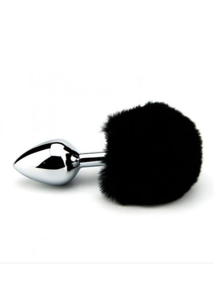 Furry Fantasy Black Bunny Tail Butt Plug
