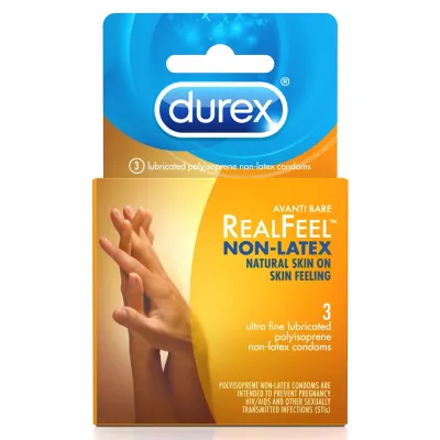 Durex Avanti Real Feel Non Latex Lubricated Condoms 3 Pack