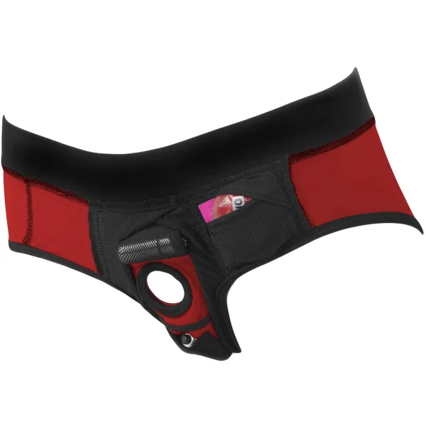 SpareParts Tomboi Harness Briefs - Red Pepper, 4X 40" - 50"