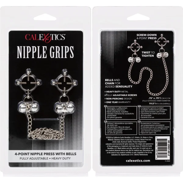 Nipple Grips 4-Point Nipple Press with Bells